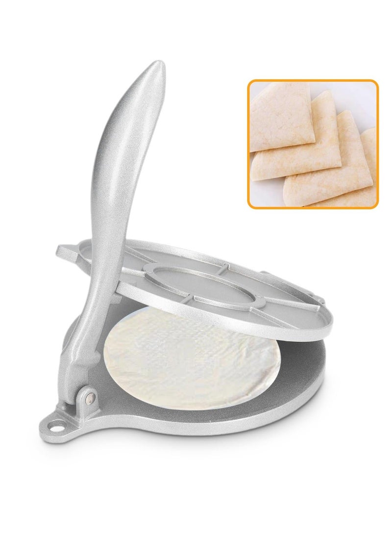 Hand Pressed Pie Press Tortilla Press - 7.7 Inch Rust Proof Food Grade Safety Material Use safely Heavy Duty Quesadilla Maker for Flour Tortilla Tawa Or Dosa