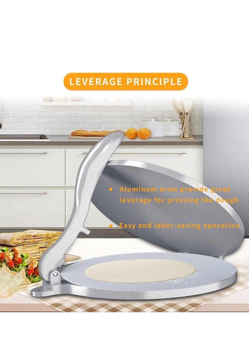 Hand Pressed Pie Press Tortilla Press - 7.7 Inch Rust Proof Food Grade Safety Material Use safely Heavy Duty Quesadilla Maker for Flour Tortilla Tawa Or Dosa