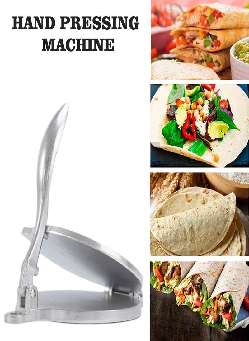 2 Pieces Tortilla Press Maker Roti Press Maker Stainless Steel Machine Puri Papad Maker Small Size 16cm