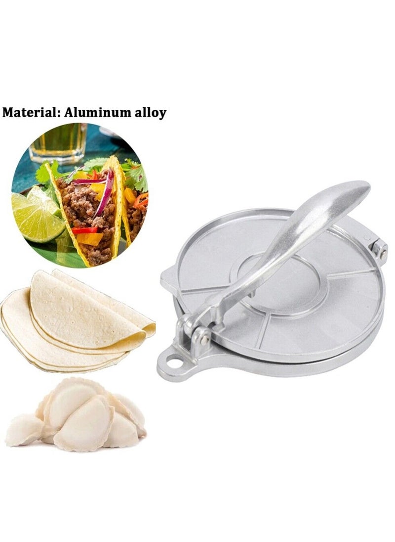 2 Pieces Tortilla Press Maker Roti Press Maker Stainless Steel Machine Puri Papad Maker Small Size 16cm