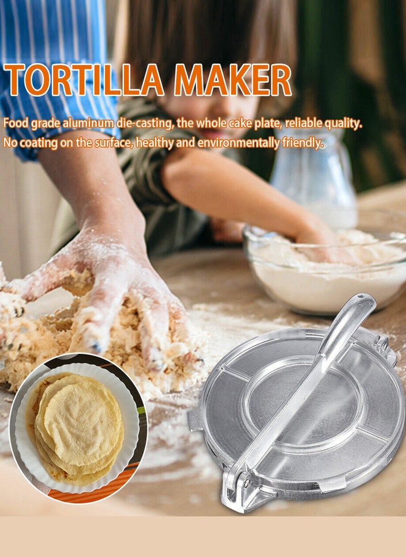 2 Pieces Tortilla Press Maker Roti Press Maker Stainless Steel Machine Puri Papad Maker Small Size 16cm