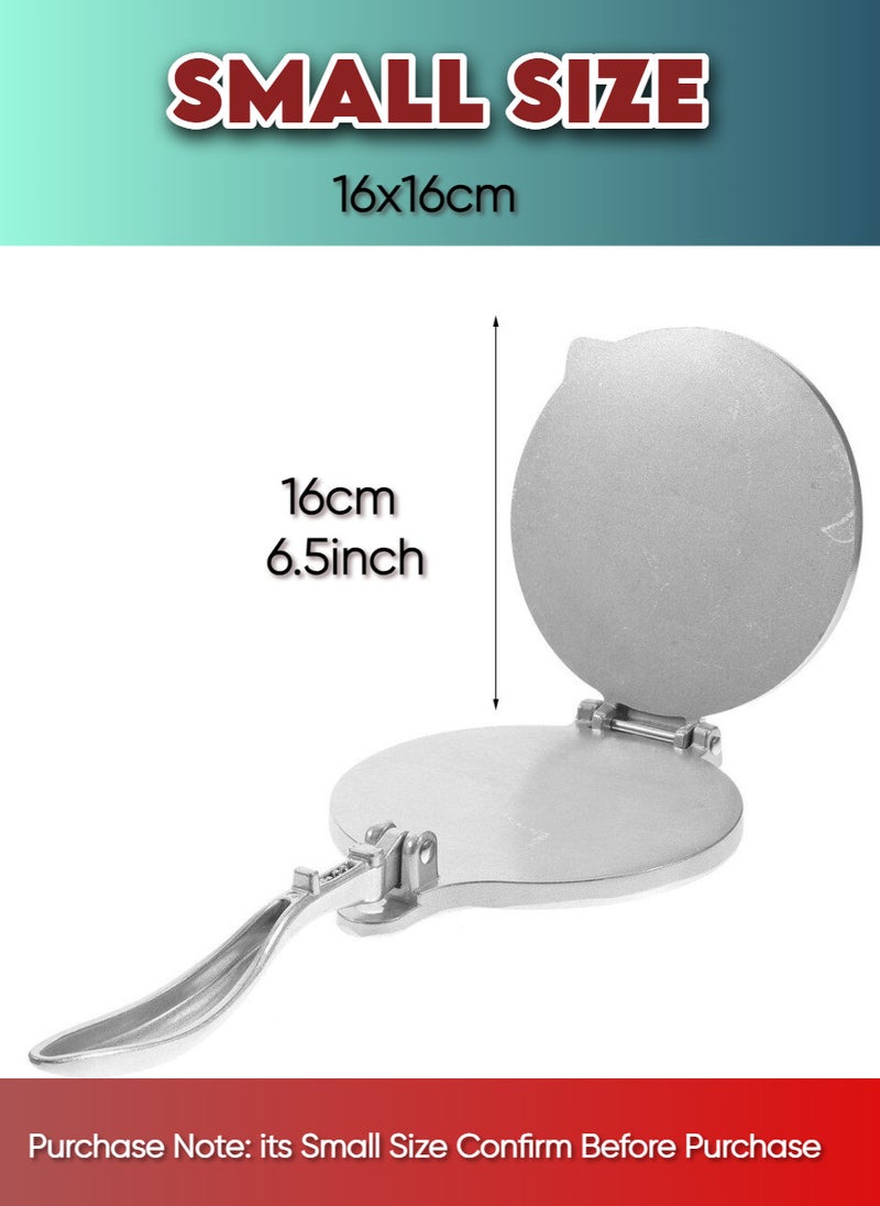 2 Pieces Tortilla Press Maker Roti Press Maker Stainless Steel Machine Puri Papad Maker Small Size 16cm