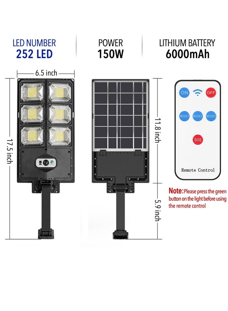 W789B-3 Two Rows Street Lamp Solar Powered Induction Garden Light