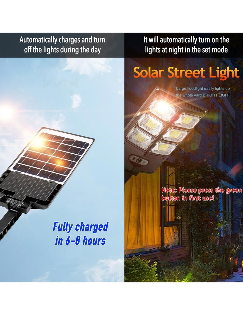 W789B-3 Two Rows Street Lamp Solar Powered Induction Garden Light