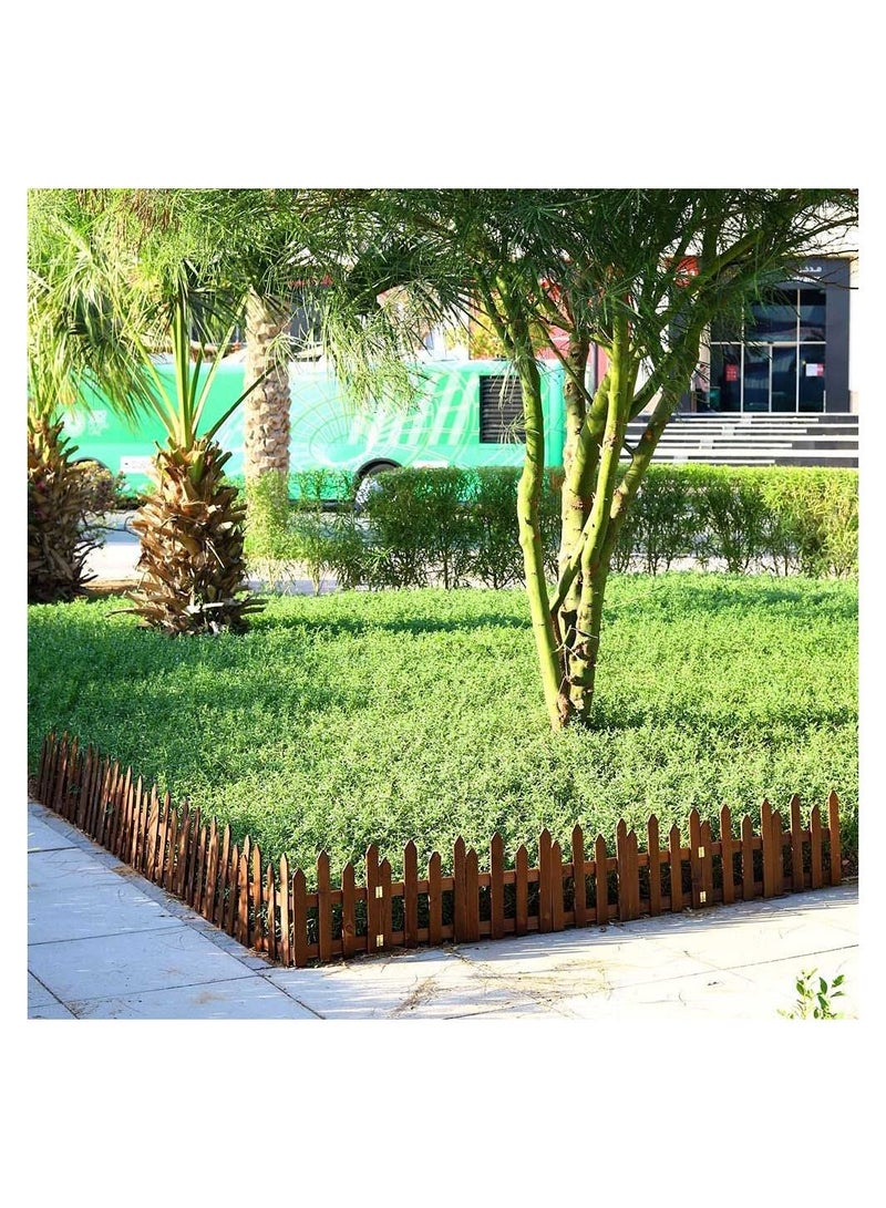 Wooden Tree Fence Partition Wall Decoration Family Garden Wedding Party Decoration Outdoor Lawn Stakes Plants Flower Bed Edging Interlocking Panels