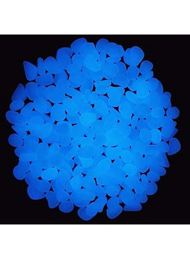 Glow in The Dark Rocks Glow Pebbles Outdoor Bulk Blue Decorations Stones for Garden Fish Tank Aquarium Walkway Plant Pots (500, Blue)