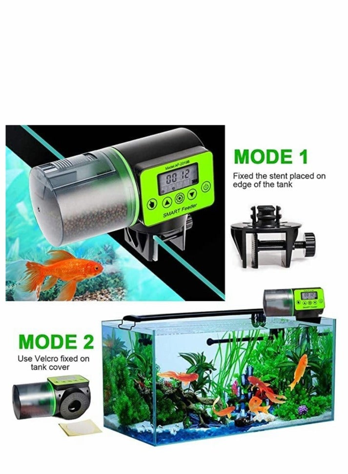 Electric Automatic Fish Feeder with Timer for Aquarium, Moisture-Proof Food Dispenser for Vacation and Weekend Use