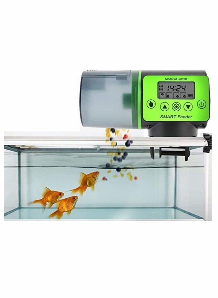 Electric Automatic Fish Feeder with Timer for Aquarium, Moisture-Proof Food Dispenser for Vacation and Weekend Use