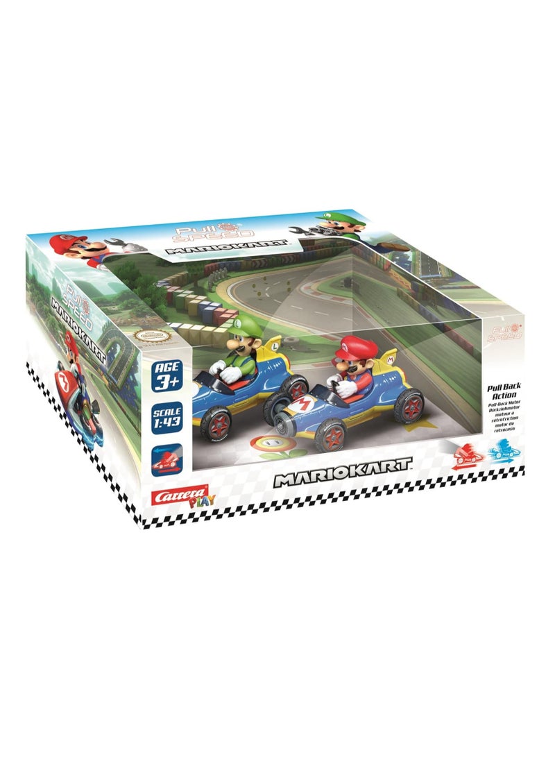 15813018 Mario Kart Mach 8 Twinpack | Colored Multicolor Racing Karts | Ideal for Mario Kart Fans and Kids