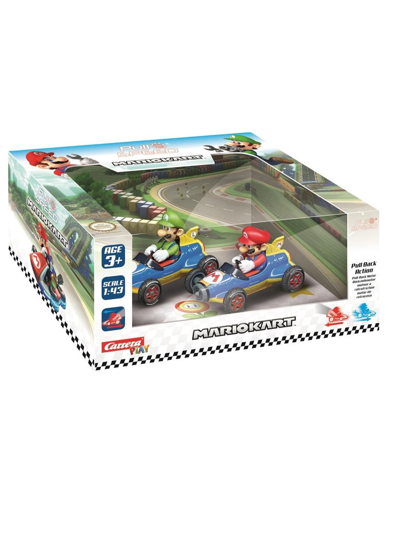 15813018 Mario Kart Mach 8 Twinpack | Colored Multicolor Racing Karts | Ideal for Mario Kart Fans and Kids