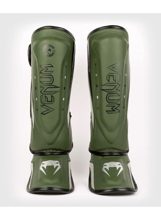 Elite Evo Shinguards Khaki/Silver