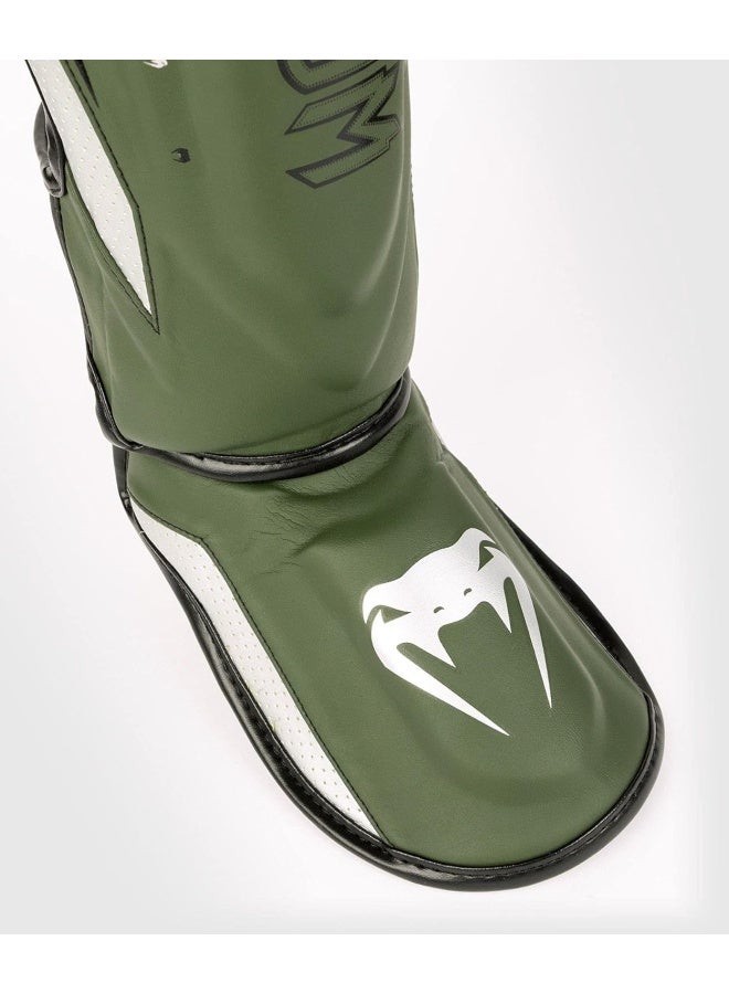 Elite Evo Shinguards Khaki/Silver