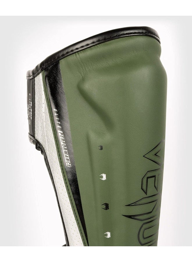 Elite Evo Shinguards Khaki/Silver