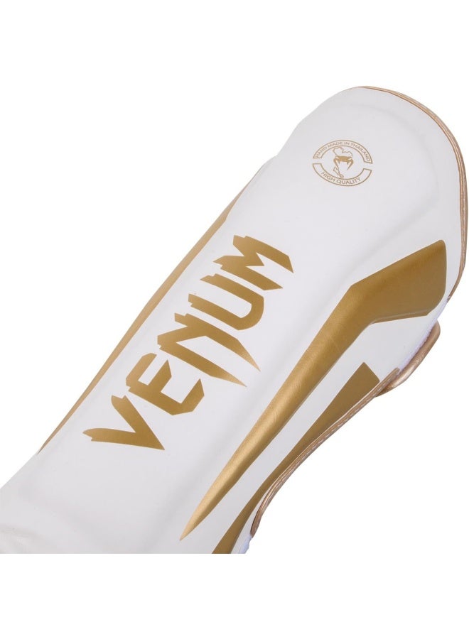 Elite Standup Shin Guards White/Gold