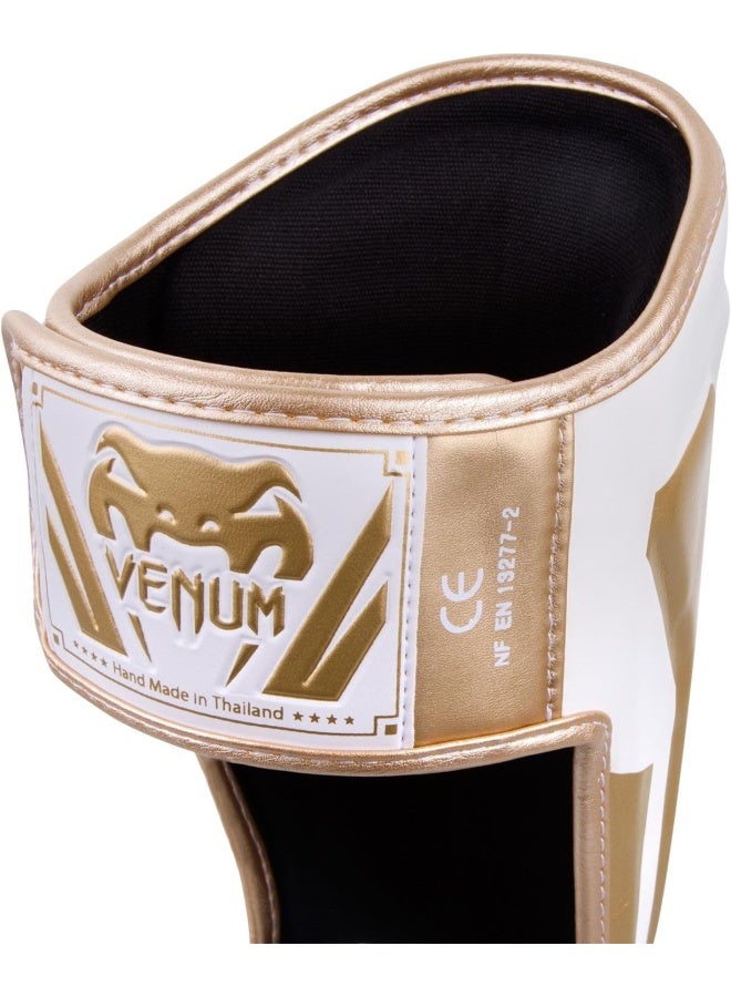 Elite Standup Shin Guards White/Gold