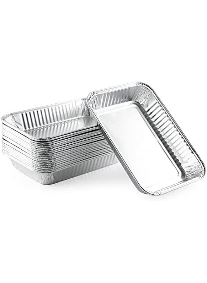 20 Pack 6415 Grease Drip Pan Liners for Weber Spirit Series, Q Series Grills,Genesis II LX 200 and 300 Series, Disposable Aluminum Foil BBQ Grease Trays, & for Baking Heating Storing Food 8.5 X 6