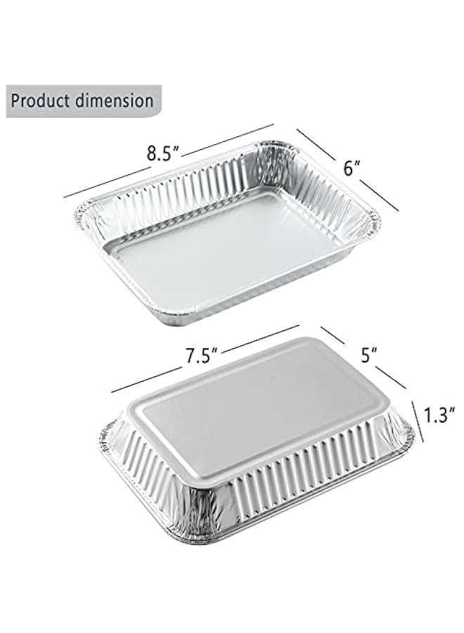 20 Pack 6415 Grease Drip Pan Liners for Weber Spirit Series, Q Series Grills,Genesis II LX 200 and 300 Series, Disposable Aluminum Foil BBQ Grease Trays, & for Baking Heating Storing Food 8.5 X 6