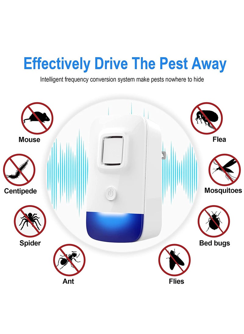 Ultrasonic Pest Repeller 6 Pack, Electronic Plug-in Indoor Pest Repellent, Ultrasonic Pest Repellent, Indoor Pest Control for Home, Kitchen, Office, Garage, Hotel