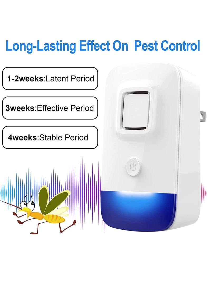 Ultrasonic Pest Repeller 6 Pack, Electronic Plug-in Indoor Pest Repellent, Ultrasonic Pest Repellent, Indoor Pest Control for Home, Kitchen, Office, Garage, Hotel