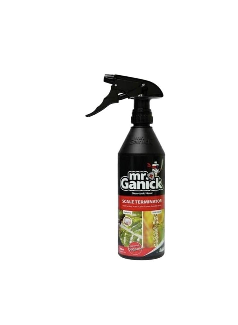 Mr.Ganick Organic Mealybug And Scale Terminator Spray 500Ml is a Natural Eco Friendly Solution Designed to Effectively Control Mealybugs and Scale Insects on a Variety of Plants.