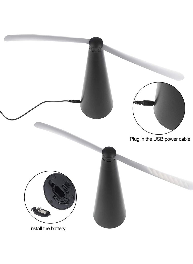 Fly Fan for Tables Indoor Outdoor Meal Portable Table Fly Fan Keep for Your Food Clean Fly Deterrent Fan for Indoor Outdoor Meal Food Fly Fans Keep Flies Away from Your Food and Your Family 2pcs