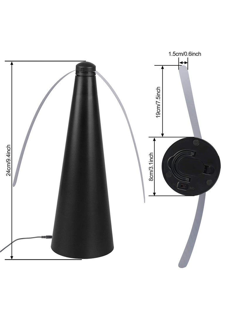 Fly Fan for Tables Indoor Outdoor Meal Portable Table Fly Fan Keep for Your Food Clean Fly Deterrent Fan for Indoor Outdoor Meal Food Fly Fans Keep Flies Away from Your Food and Your Family 2pcs