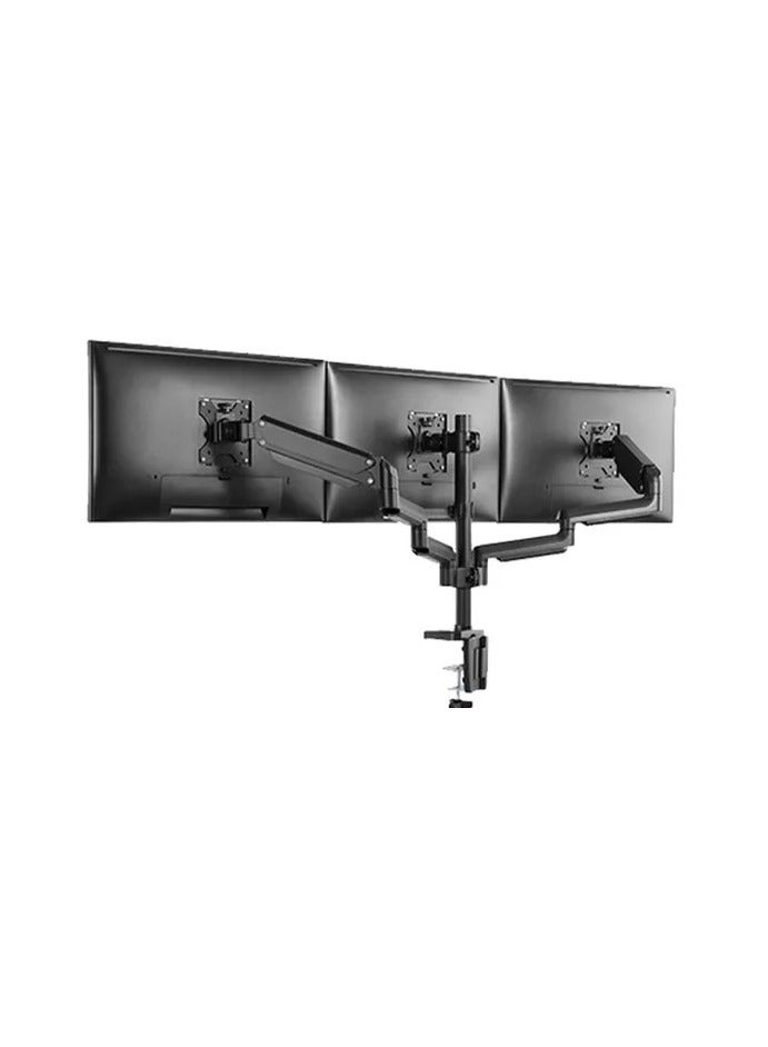 Twisted Minds PremiumTriple Monitors Aluminum Pole Mounted Gas Spring Monitor Arm With USB Ports TM-26-C018UP