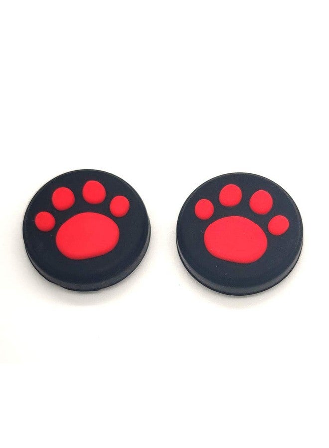 2 X Silicone Analog Controller Thumb Stick Joystick Grips Cap For Nintendo Switch Ns/Switch Lite Controller Joy Con Thumbstick Cute Cat Paw Claw (Red)