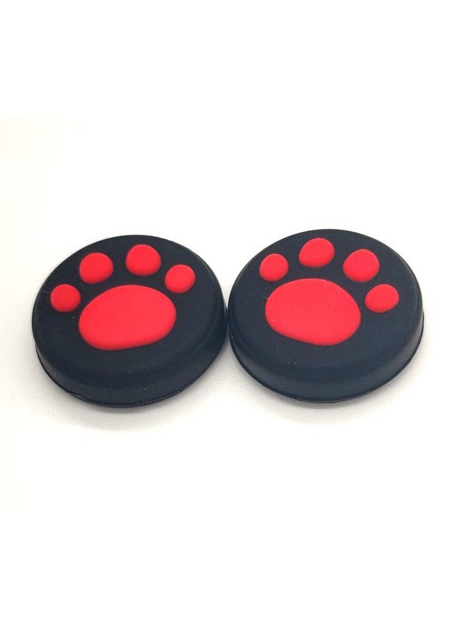 2 X Silicone Analog Controller Thumb Stick Joystick Grips Cap For Nintendo Switch Ns/Switch Lite Controller Joy Con Thumbstick Cute Cat Paw Claw (Red)