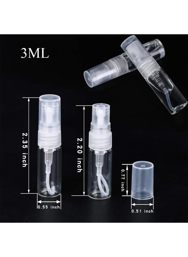 30Pieces 3Ml 5Ml 10Ml Portable Mini Refillable Clear Glass Empty Sprayer Perfume Bottles Cosmetic Atomizers Spray Bottle Container For Travel Party Must Makeup Tool 30Pieces 3Ml Glass Perfume Bottles