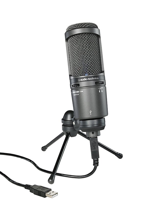 Cardioid Condenser USB Microphone AT2020USB+ Black