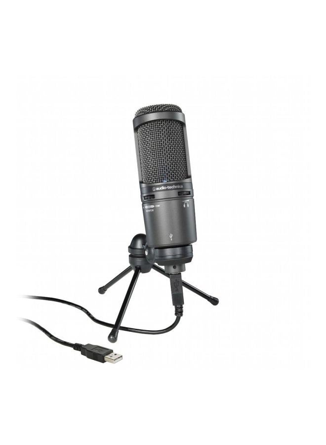 Plus Cardioid Condenser USB Microphone AT2020USB PLUS Black