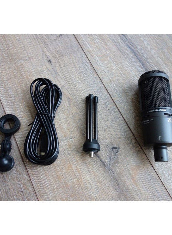 Plus Cardioid Condenser USB Microphone AT2020USB PLUS Black