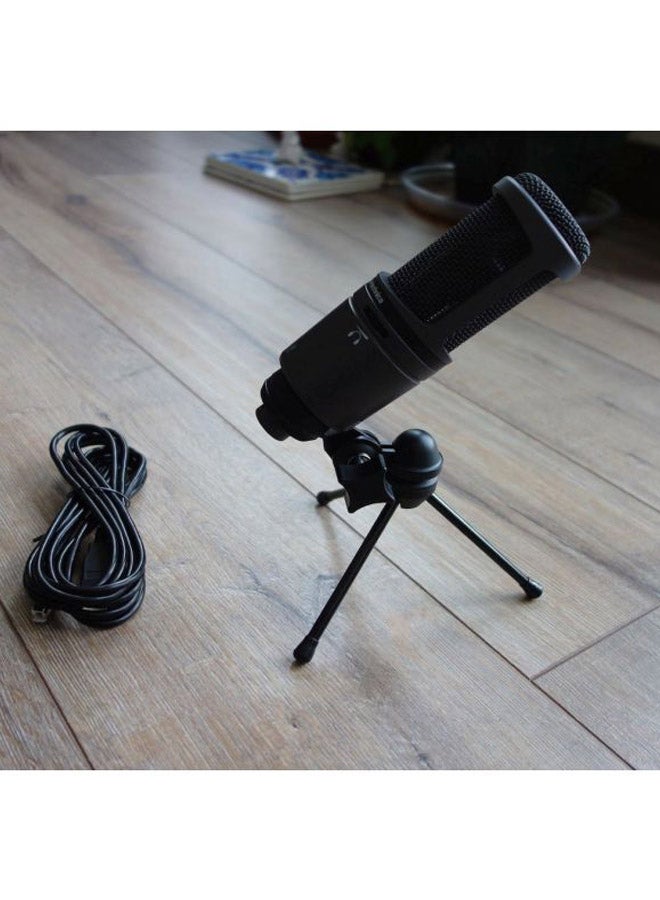 Plus Cardioid Condenser USB Microphone AT2020USB PLUS Black