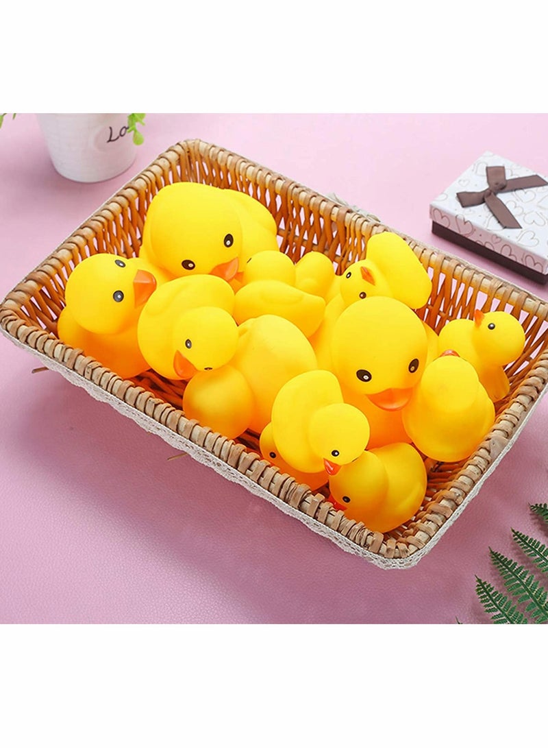 Bath Duck Toys, 9 Pcs Mini Bath Duck Toys, Yellow Rubber Ducks Float Ducks Baby Shower Toy for Toddlers Boys Girls Over 3 Months (2.17 Inches)