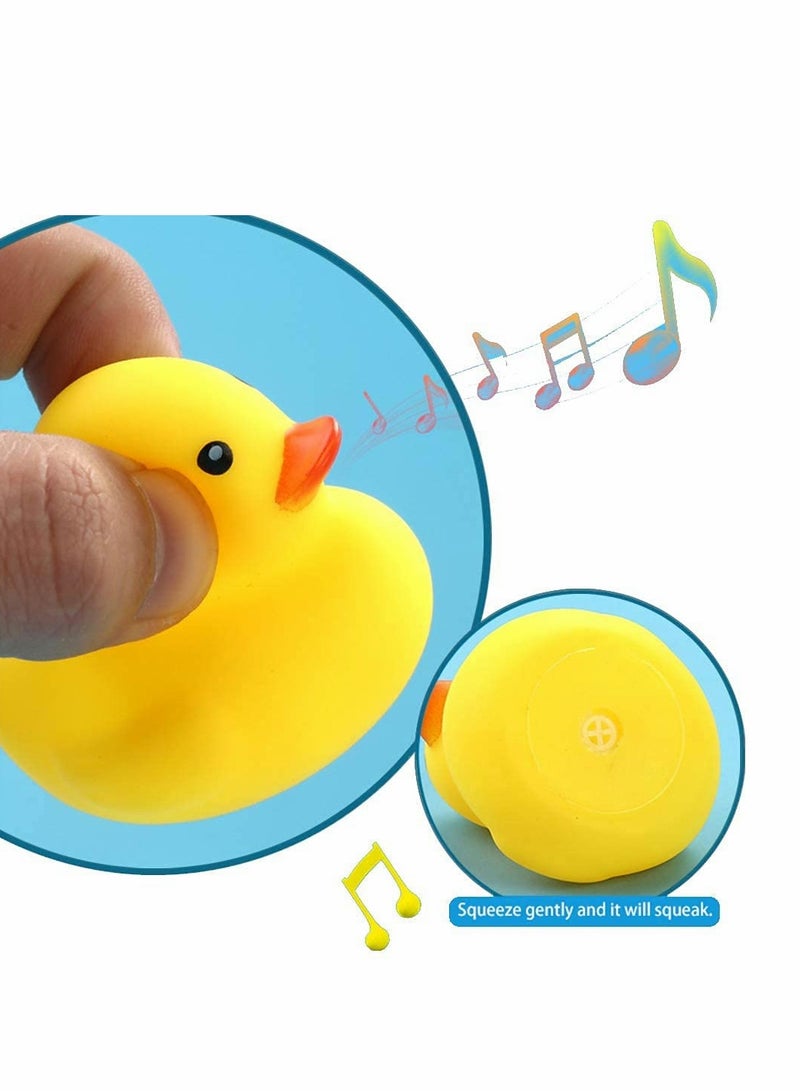 Bath Duck Toys, 9 Pcs Mini Bath Duck Toys, Yellow Rubber Ducks Float Ducks Baby Shower Toy for Toddlers Boys Girls Over 3 Months (2.17 Inches)