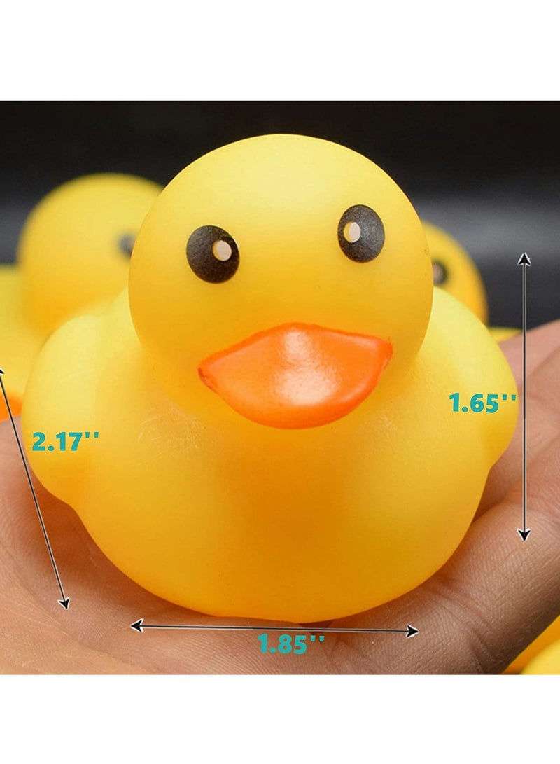 Bath Duck Toys, 9 Pcs Mini Bath Duck Toys, Yellow Rubber Ducks Float Ducks Baby Shower Toy for Toddlers Boys Girls Over 3 Months (2.17 Inches)