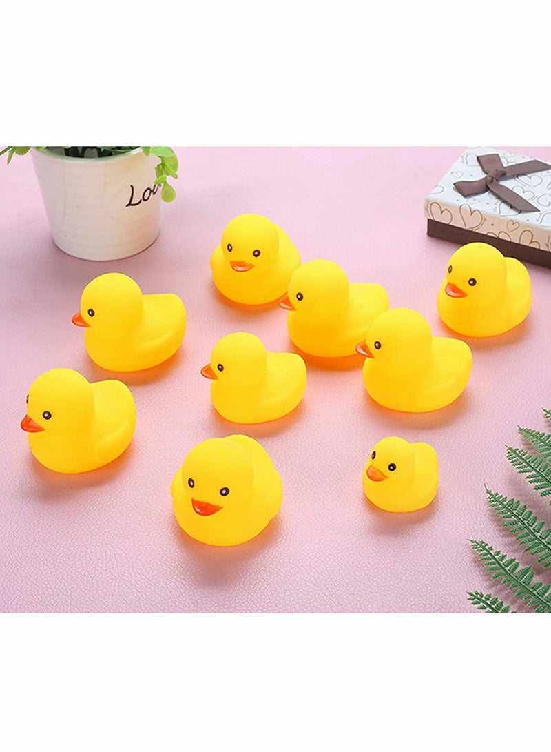 Bath Duck Toys, 9 Pcs Mini Bath Duck Toys, Yellow Rubber Ducks Float Ducks Baby Shower Toy for Toddlers Boys Girls Over 3 Months (2.17 Inches)