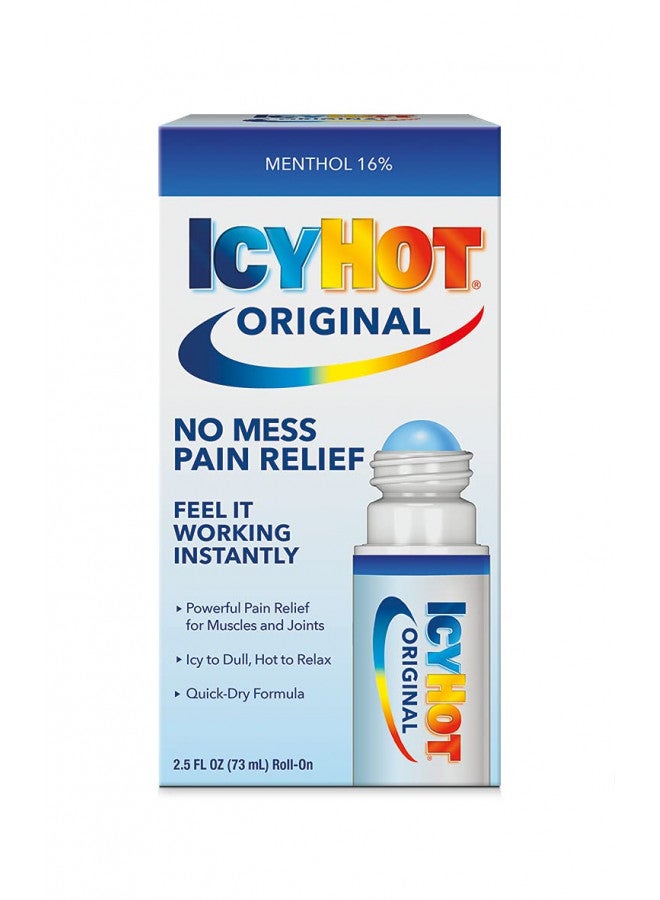 Icy Hot Original Medicated Pain Relief Liquid with No Mess Applicator, 2.5 Fluid Ounces