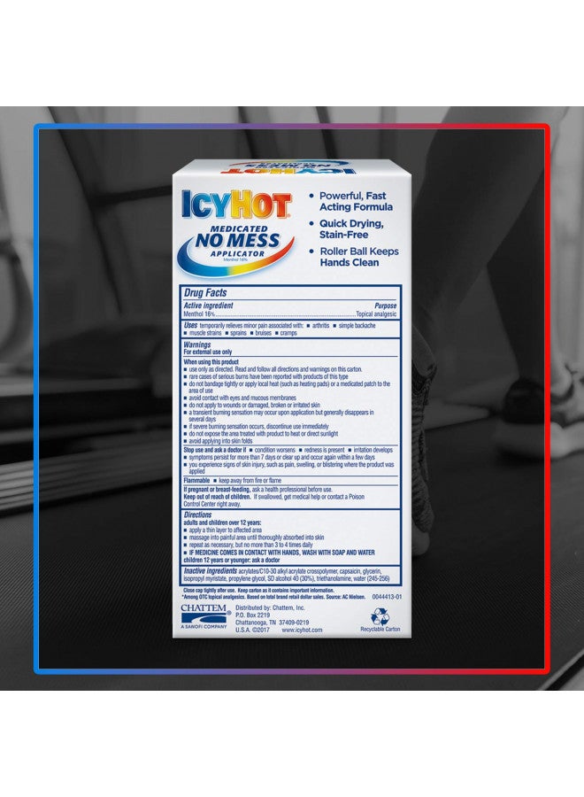 Icy Hot Original Medicated Pain Relief Liquid with No Mess Applicator, 2.5 Fluid Ounces