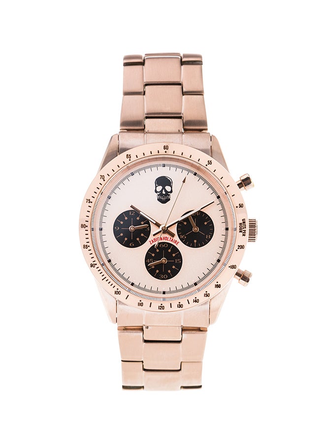 unisex Unisex's Rose Gold Analog Stainless Steel Band Watch - ZVM127