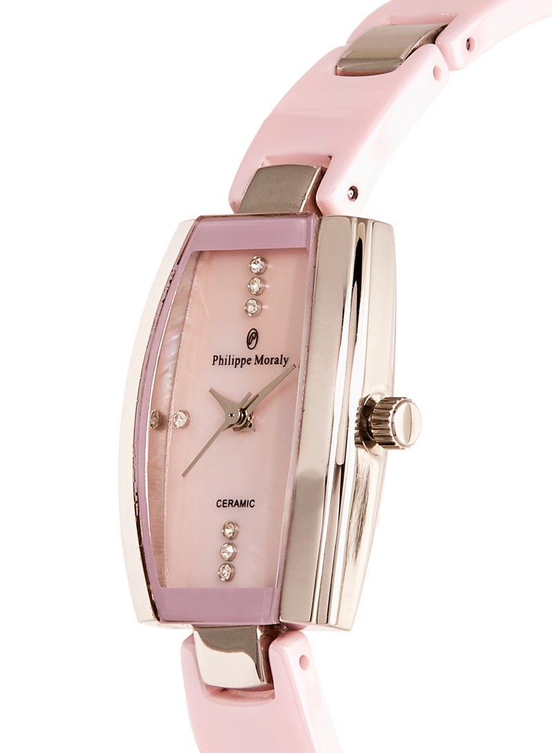 women Water Resistant Ceramic Analog Wrist Watch M1122RBB