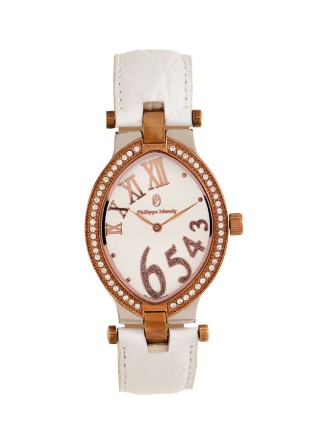 Women's Water Resistant Leather Analog Wrist Watch LS0966CRWW