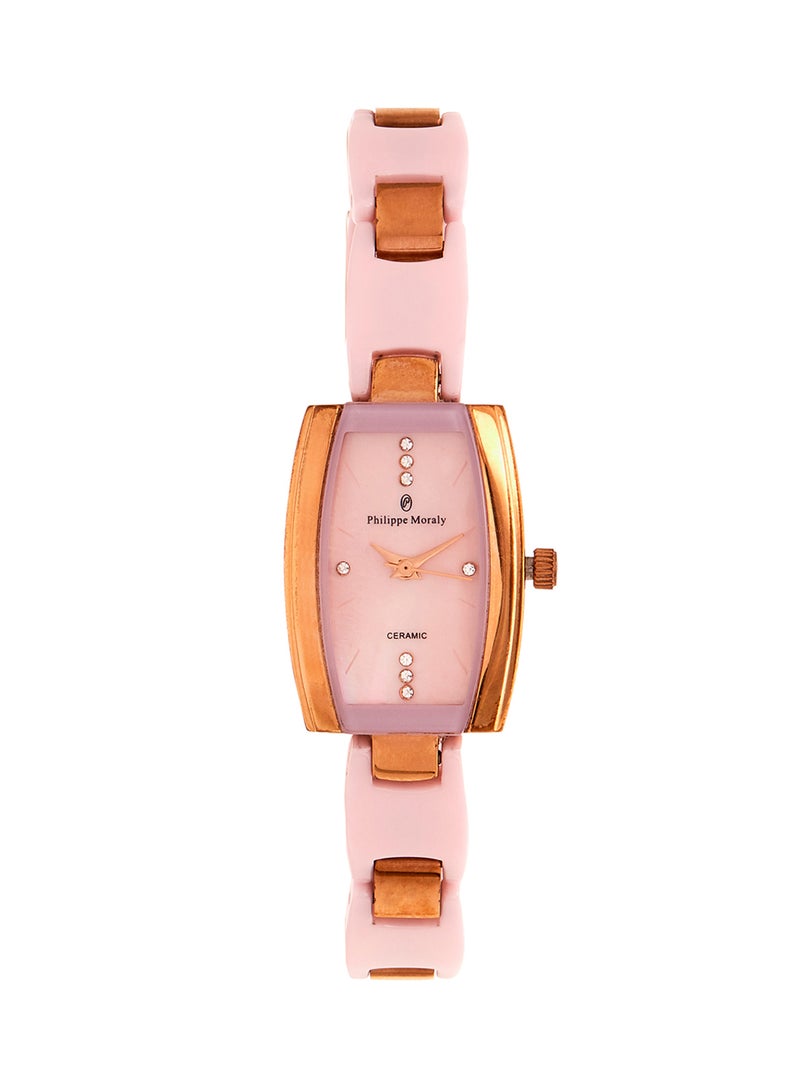 women Water Resistant Ceramic Analog Wrist Watch M1122RPPP