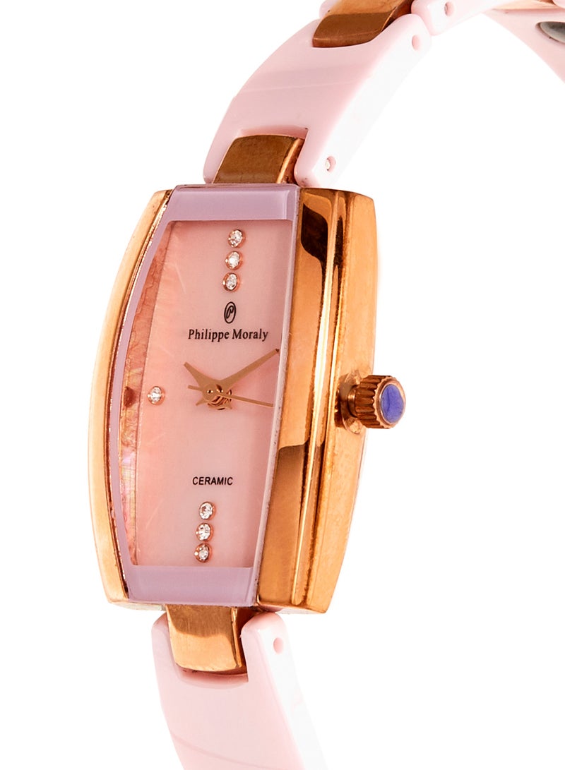 women Water Resistant Ceramic Analog Wrist Watch M1122RPPP