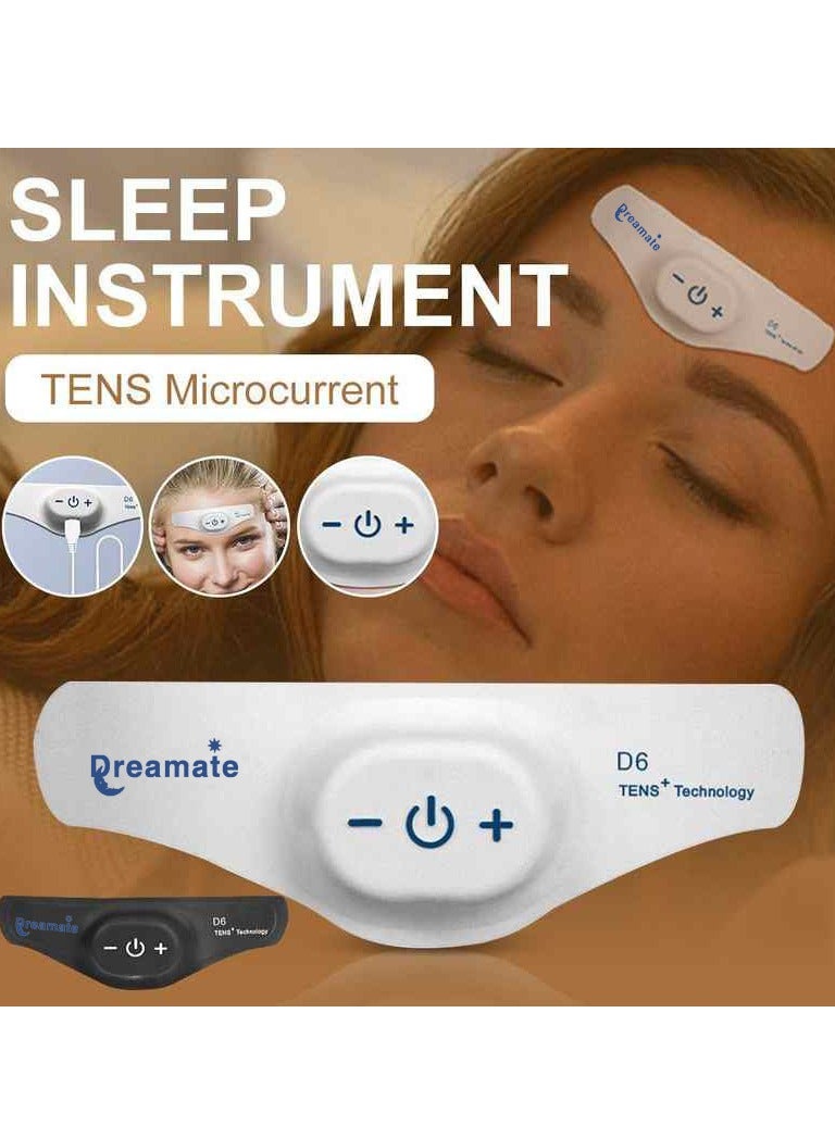 Sleep aid, electric microcurrent massager that relieves headaches and migraines and helps reduce symptoms of overexertion