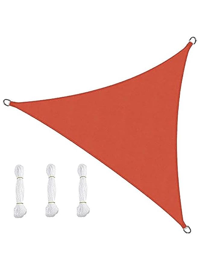 Sun Shade Sail Triangle Waterproof Sun Shade 95% UV Block Canopy for Patio Backyard Lawn Garden Outdoor Activities with Fixing Kit (3x3x3m(9.8x9.8x9.8ft),Red)