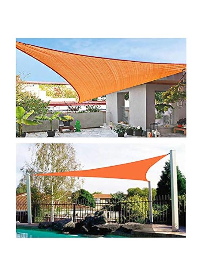 Sun Shade Sail Triangle Waterproof Sun Shade 95% UV Block Canopy for Patio Backyard Lawn Garden Outdoor Activities with Fixing Kit (3.6x3.6x3.6m(11.8x11.8x11.8ft),Orange)