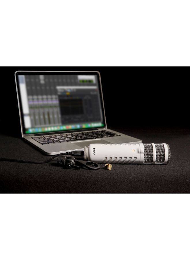 Podcaster USB Microphone White/Black