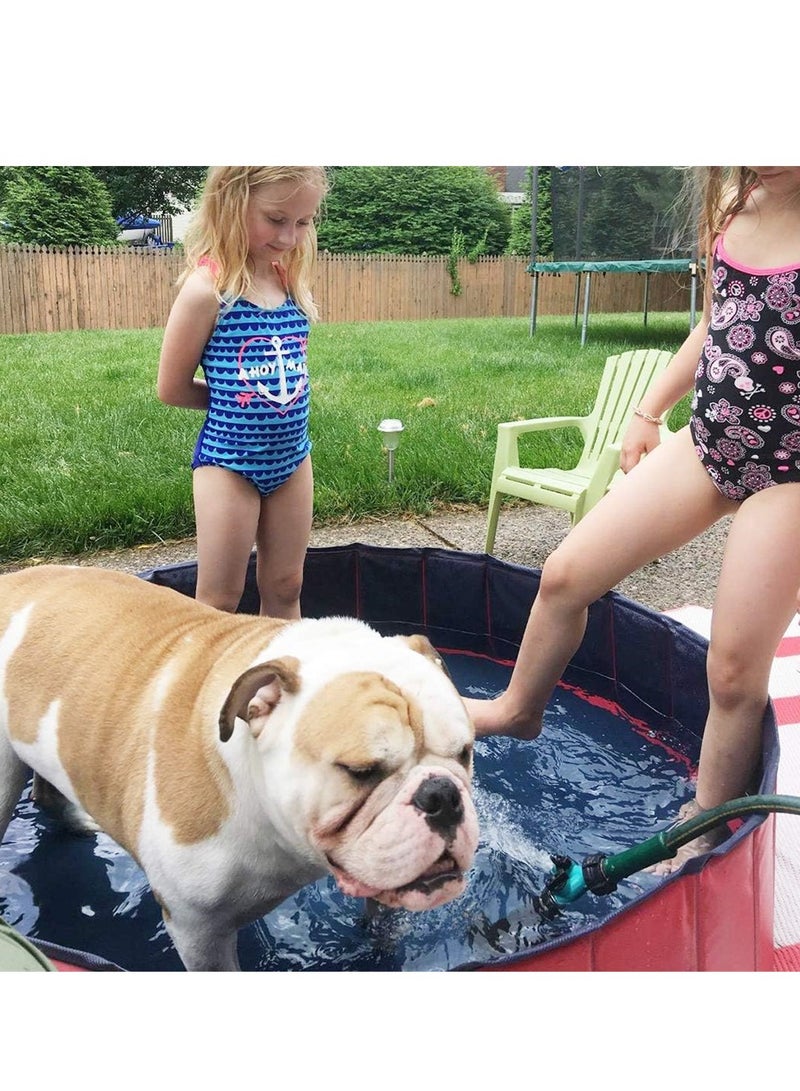 Large Foldable Dog Pool Collapsible PVC Pet Bath Tub for Indoor Outdoor Use Ideal for Puppies and Kids